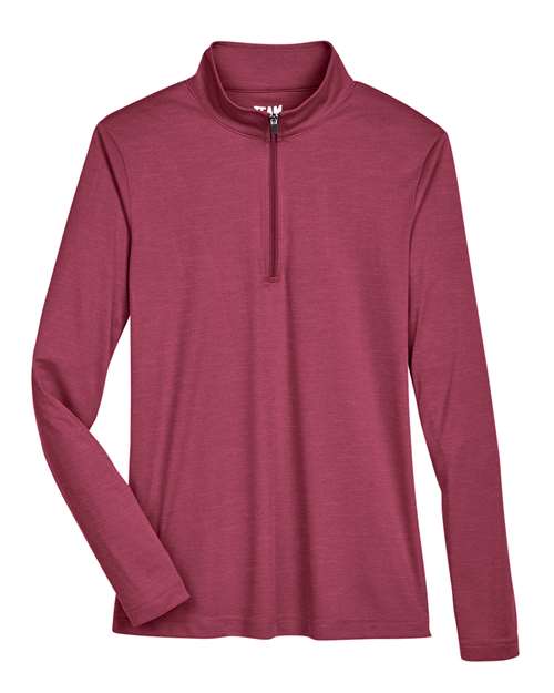 Team 365 Women's Zone Sonic Heather Performance Quarter-Zip Pullover TT31HW
