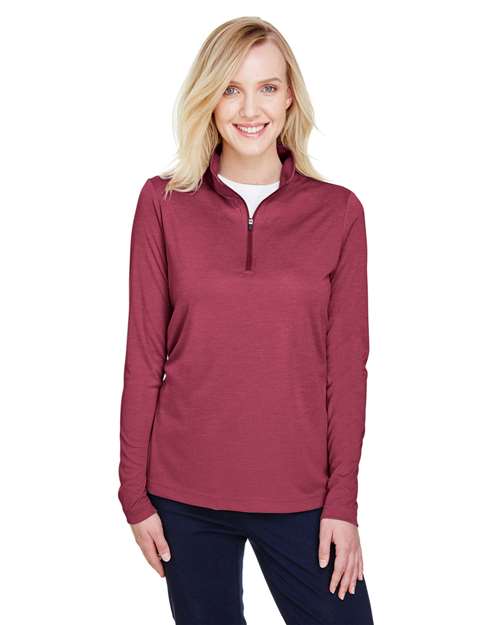 Team 365 Women's Zone Sonic Heather Performance Quarter-Zip Pullover TT31HW