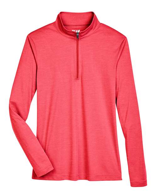 Team 365 Women's Zone Sonic Heather Performance Quarter-Zip Pullover TT31HW