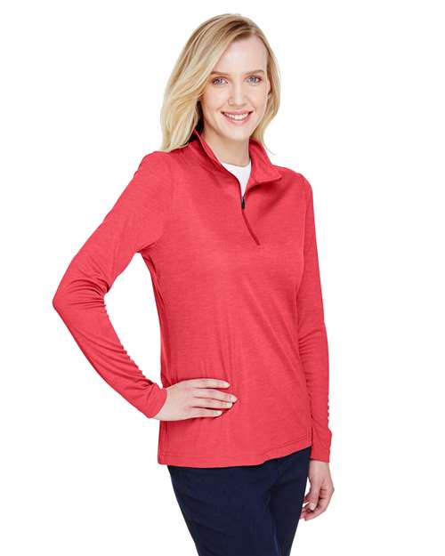 Team 365 Women's Zone Sonic Heather Performance Quarter-Zip Pullover TT31HW