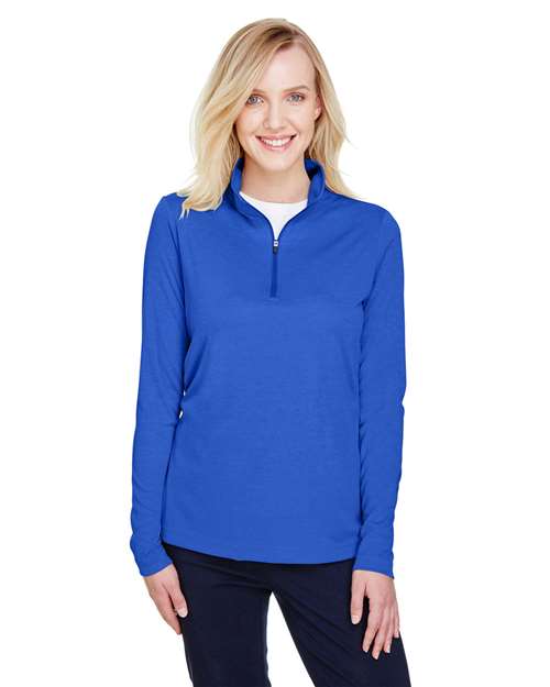 Team 365 Women's Zone Sonic Heather Performance Quarter-Zip Pullover TT31HW