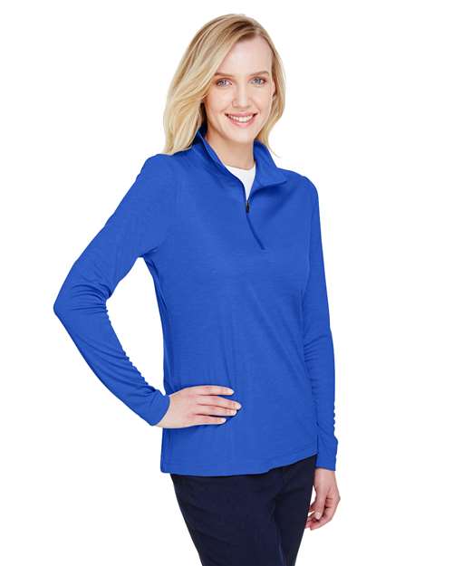 Team 365 Women's Zone Sonic Heather Performance Quarter-Zip Pullover TT31HW