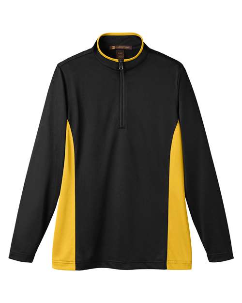 Harriton Women's Flash Snag Protection Plus IL Colorblock Quarter-Zip Pullover M786W