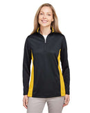 Harriton Women's Flash Snag Protection Plus IL Colorblock Quarter-Zip Pullover M786W
