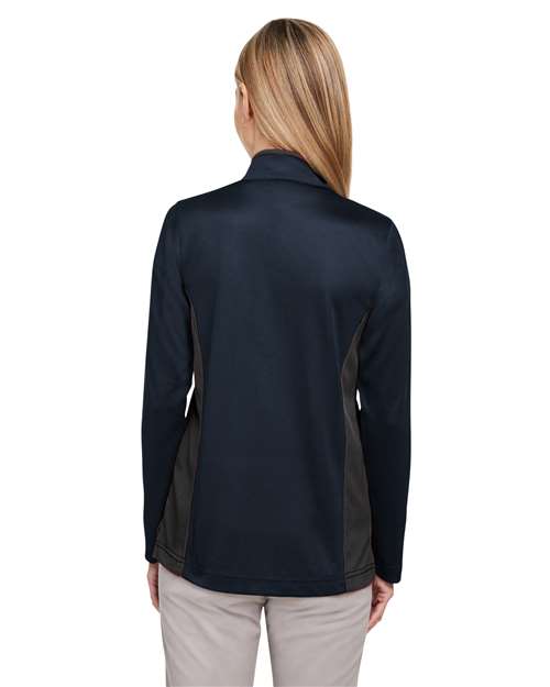 Harriton Women's Flash Snag Protection Plus IL Colorblock Quarter-Zip Pullover M786W