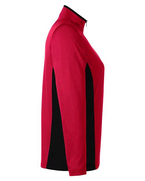 Harriton Women's Flash Snag Protection Plus IL Colorblock Quarter-Zip Pullover M786W