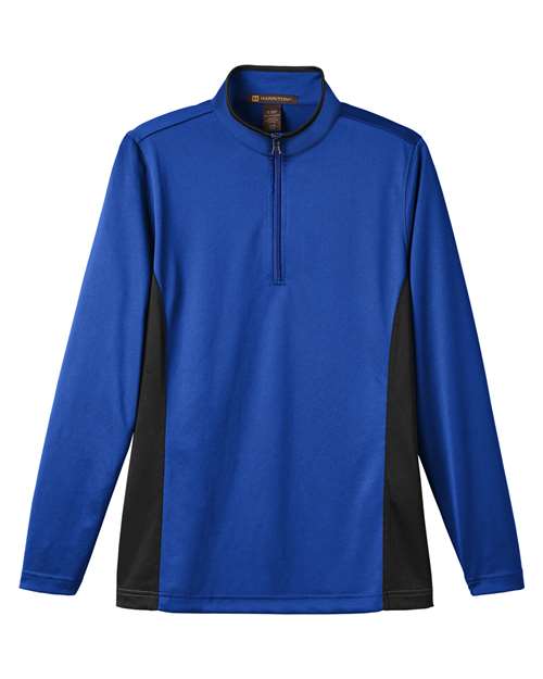Harriton Women's Flash Snag Protection Plus IL Colorblock Quarter-Zip Pullover M786W