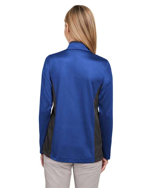 Harriton Women's Flash Snag Protection Plus IL Colorblock Quarter-Zip Pullover M786W