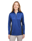 Harriton Women's Flash Snag Protection Plus IL Colorblock Quarter-Zip Pullover M786W