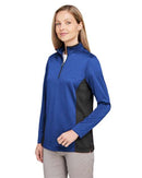 Harriton Women's Flash Snag Protection Plus IL Colorblock Quarter-Zip Pullover M786W