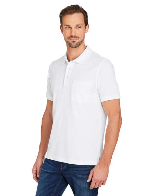Harriton Valiant Cotton Snag Protect Pocket Polo M205P