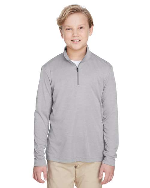 Team 365 Youth Zone Sonic Heather Performance Quarter-Zip Pullolver TT31HY