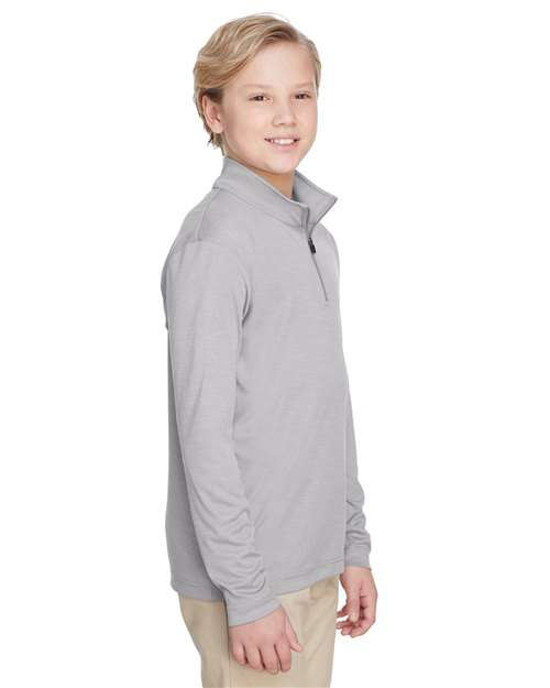 Team 365 Youth Zone Sonic Heather Performance Quarter-Zip Pullolver TT31HY