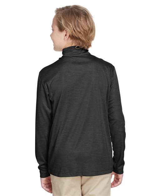 Team 365 Youth Zone Sonic Heather Performance Quarter-Zip Pullolver TT31HY
