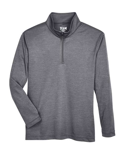 Team 365 Youth Zone Sonic Heather Performance Quarter-Zip Pullolver TT31HY