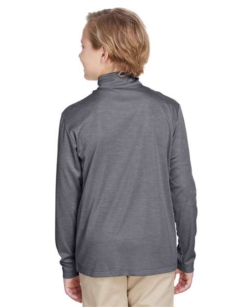 Team 365 Youth Zone Sonic Heather Performance Quarter-Zip Pullolver TT31HY