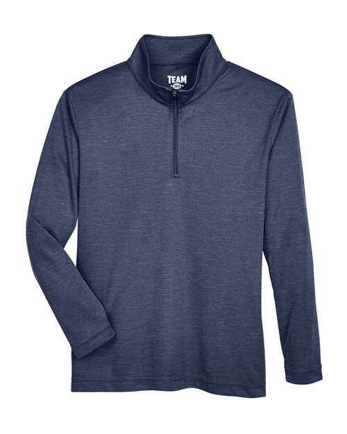 Team 365 Youth Zone Sonic Heather Performance Quarter-Zip Pullolver TT31HY