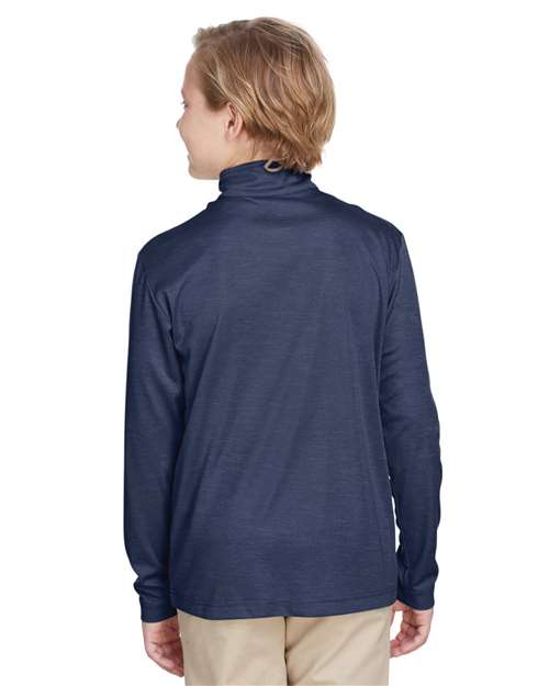 Team 365 Youth Zone Sonic Heather Performance Quarter-Zip Pullolver TT31HY