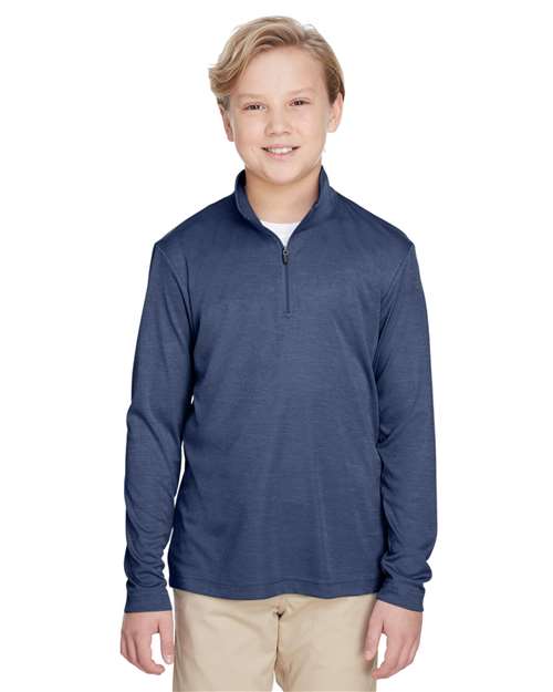 Team 365 Youth Zone Sonic Heather Performance Quarter-Zip Pullolver TT31HY