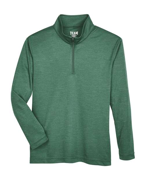 Team 365 Youth Zone Sonic Heather Performance Quarter-Zip Pullolver TT31HY