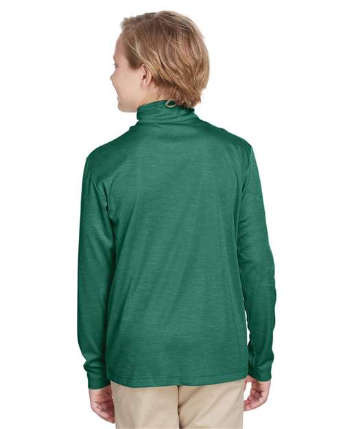 Team 365 Youth Zone Sonic Heather Performance Quarter-Zip Pullolver TT31HY
