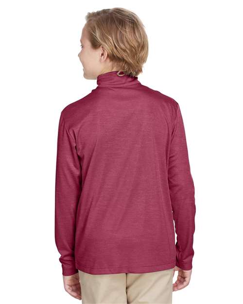 Team 365 Youth Zone Sonic Heather Performance Quarter-Zip Pullolver TT31HY