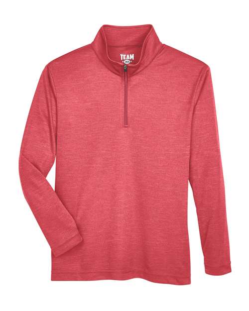 Team 365 Youth Zone Sonic Heather Performance Quarter-Zip Pullolver TT31HY