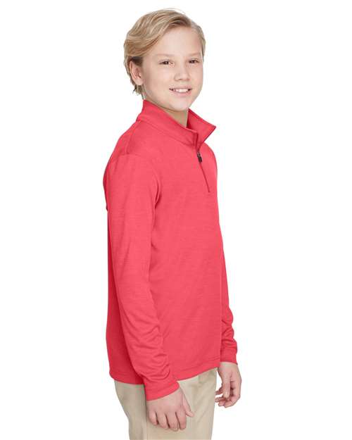 Team 365 Youth Zone Sonic Heather Performance Quarter-Zip Pullolver TT31HY