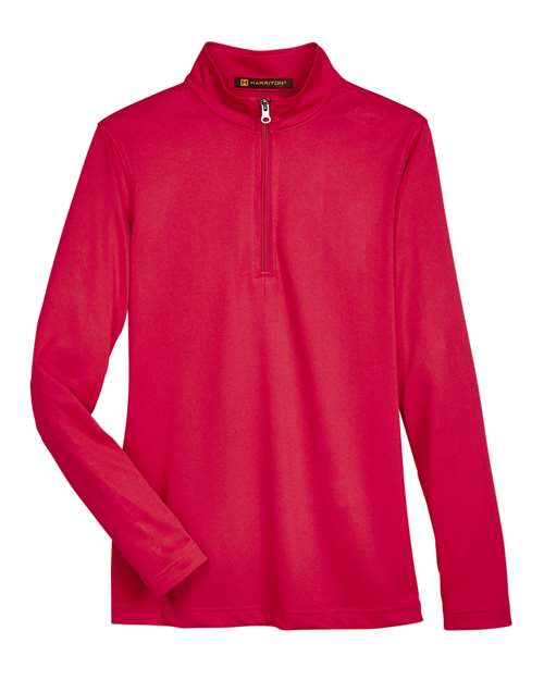 Harriton Women's Advantage Snag Protection Plus Quarter-Zip Pullover M748W