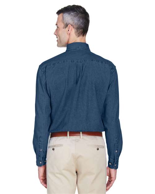 Harriton Long Sleeve Denim Shirt M550
