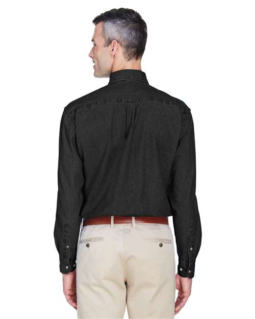 Harriton Long Sleeve Denim Shirt M550