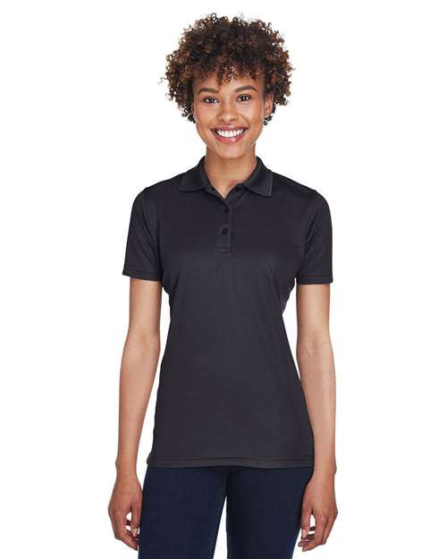 UltraClub Women's Cool & Dry Mesh Piqué Polo 8210L - Black
