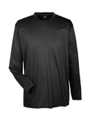 UltraClub Cool & Dry Sport Long Sleeve Performance Interlock T-Shirt 8422 - Black