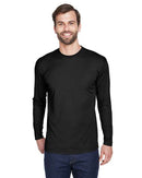UltraClub Cool & Dry Sport Long Sleeve Performance Interlock T-Shirt 8422 - Black