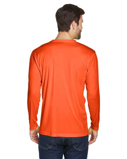 UltraClub Cool & Dry Sport Long Sleeve Performance Interlock T-Shirt 8422 - Bright Orange