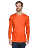 UltraClub Cool & Dry Sport Long Sleeve Performance Interlock T-Shirt 8422 - Bright Orange