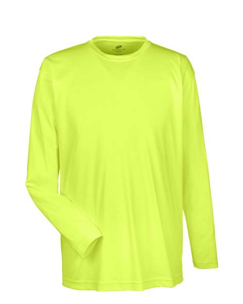 UltraClub Cool & Dry Sport Long Sleeve Performance Interlock T-Shirt 8422 - Bright Yellow