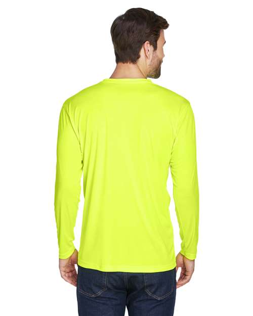 UltraClub Cool & Dry Sport Long Sleeve Performance Interlock T-Shirt 8422 - Bright Yellow