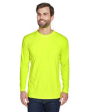 UltraClub Cool & Dry Sport Long Sleeve Performance Interlock T-Shirt 8422 - Bright Yellow