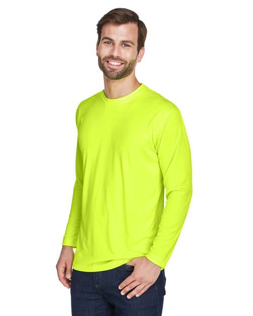 UltraClub Cool & Dry Sport Long Sleeve Performance Interlock T-Shirt 8422 - Bright Yellow