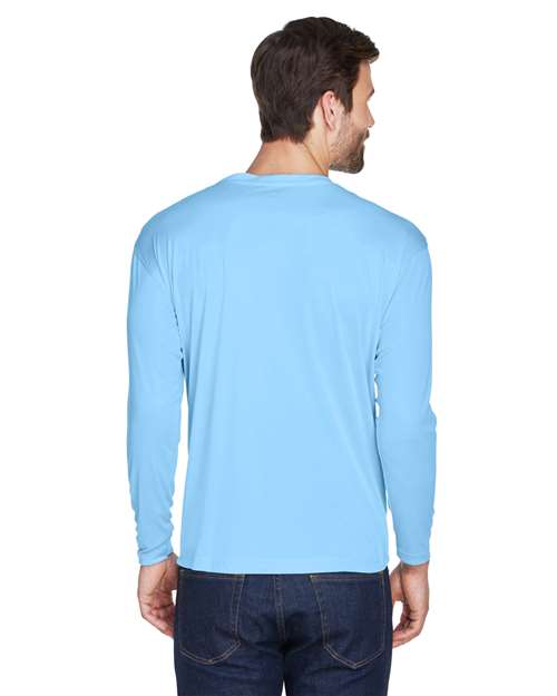 UltraClub Cool & Dry Sport Long Sleeve Performance Interlock T-Shirt 8422 - Columbia Blue