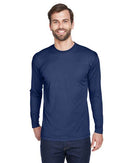 UltraClub Cool & Dry Sport Long Sleeve Performance Interlock T-Shirt 8422 - Navy