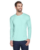 UltraClub Cool & Dry Sport Long Sleeve Performance Interlock T-Shirt 8422 - Sea Frost