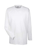UltraClub Cool & Dry Sport Long Sleeve Performance Interlock T-Shirt 8422 - White