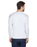 UltraClub Cool & Dry Sport Long Sleeve Performance Interlock T-Shirt 8422 - White
