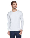 UltraClub Cool & Dry Sport Long Sleeve Performance Interlock T-Shirt 8422 - White
