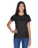 UltraClub Women's Cool & Dry Sport Performance Interlock T-shirt 8420L - Black