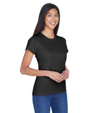 UltraClub Women's Cool & Dry Sport Performance Interlock T-shirt 8420L - Black