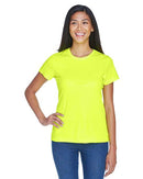 UltraClub Women's Cool & Dry Sport Performance Interlock T-shirt 8420L - Bright Yellow