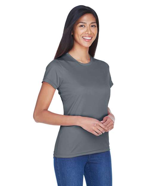 UltraClub Women's Cool & Dry Sport Performance Interlock T-shirt 8420L - Charcoal